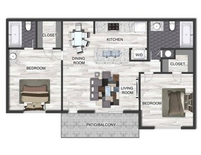Bridgemont: 2x2 floor plan
